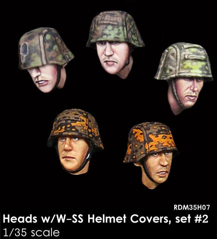 WSS heads with helmet cover #2 WWII