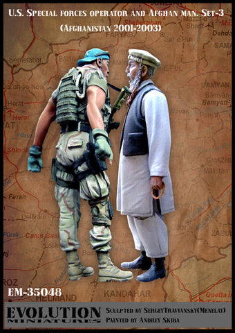US Special Forces Operator #3 with Afghany man Afghanistan 2001/2003
