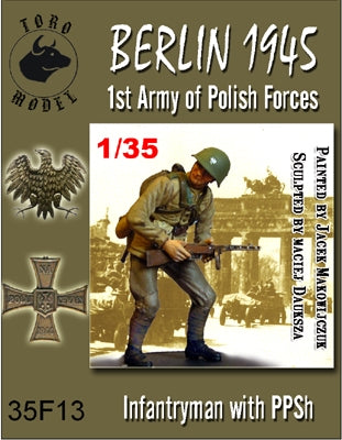 Polnischer Infanterist mit PPSh Berlin 1945