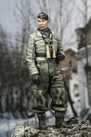 German Panzer Officer in winter uniform