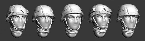 Modern russian heads with Helmet & Balaclavas