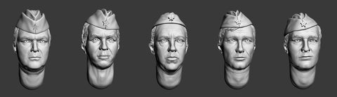 Russian heads with garrison caps #2 WWII