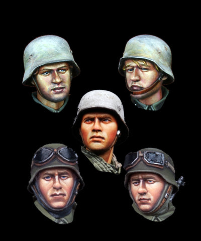 German Infantry Heads WWII