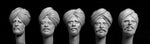 5 Köpfe mit Sikh Turban
