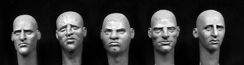 5 heads with stubble section