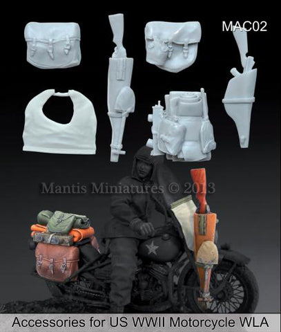 Accessories for US WW2 Motorcycle WLA (for Miniart kit of Harley Davidson)