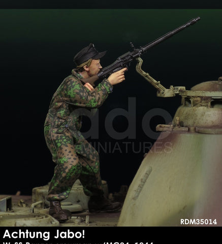 Achtung Jabo ! WSS Panzer crewman with MG34 1944