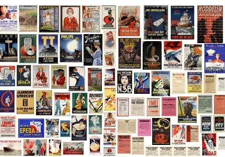 Verschiedene Niederländische Propaganda-& Werbeplakate 1939-45