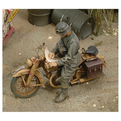 DKW german motorcycle rider 1944