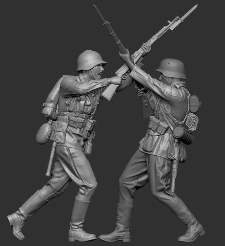 Russian soldier in close combat with Wehrmacht soldier #2 WWII