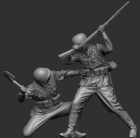 Russischer Soldat im Nahkampf mit Wehrmachtsoldat #4 WWII