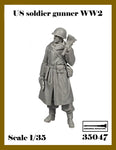 US MG gunner WWII