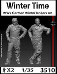 Winterzeit Deutsche Panzerbesatzung WWII