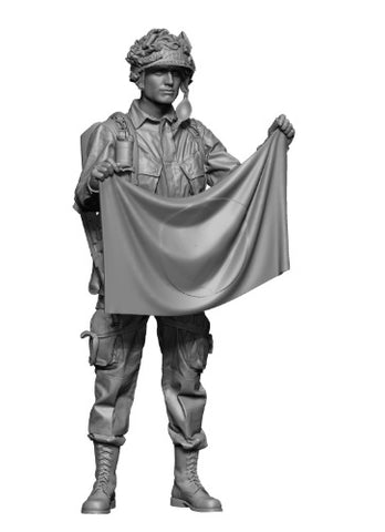 US Fallschirmjäger mit Beutefahne WWII