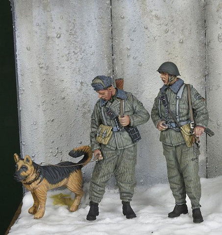 Soldiers of border troops with dog winter 1970-80