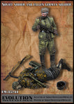 Russian soldier with fallen German soldier WWII