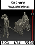 Zurück zu Hause Deutsche verwundete Panzersoldaten WWII