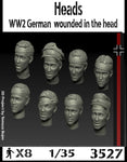 Deutsche Verwundeten Köpfe Set WWII