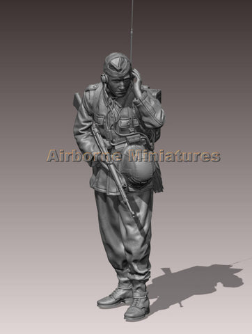 WSS radio operator with field gray uniform WWII