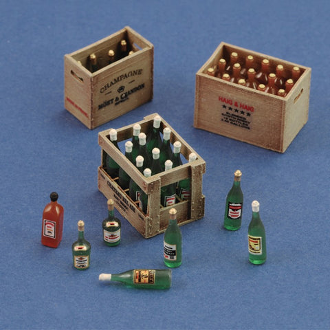 Champagne, Cognac & Wines bottles with cases