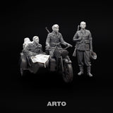 German heads for KS600 with sidecar & accessories for Tamiya 35384