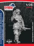 US paratrooper MG gunner marching WWII