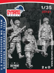US paratrooper MG troop marching WWII