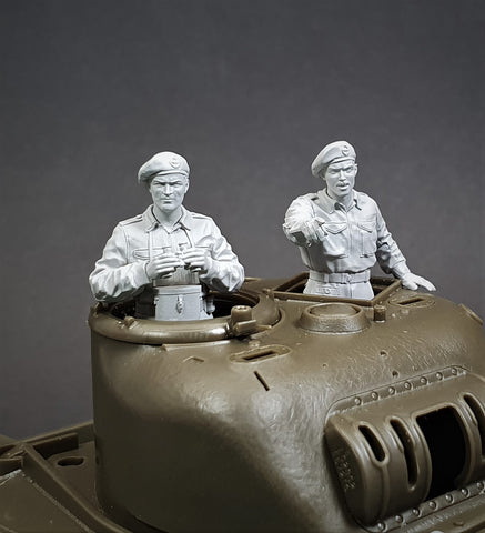 Britische Sherman Turmbesatzung WWII