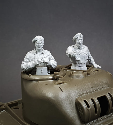 British Sherman turret crew WWII