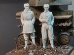 German tank officers in winter clothing set WWII