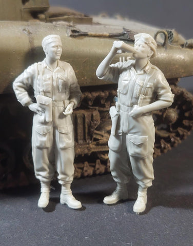British tank soldiers at rest WWII