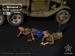 Russian female soldiers at a break WWII