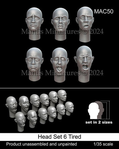 Heads set 6-tired
