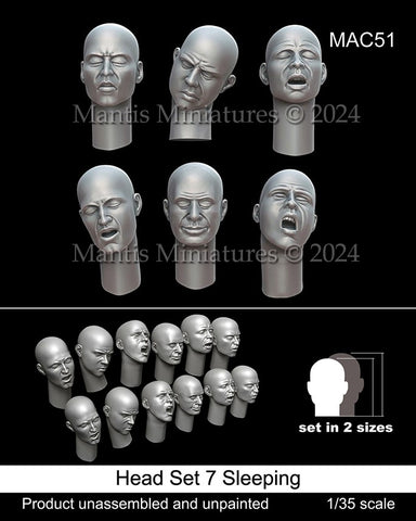 Heads set 7-sleeping