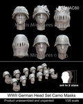 Heads Set 12-German heads with camouflage masks WWII