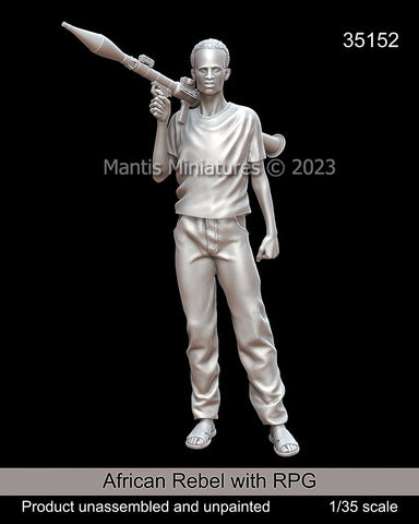 African rebel with RPG