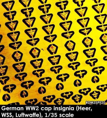 Deutsche Kopfbedeckungsabzeichen WWII (Heer,Luftwaffe,Polizei,WSS)