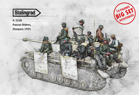 Tank Riders Hungary 1945 WWII