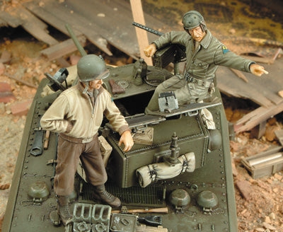 U.S. M3A3 Stuart Tank crew 1944