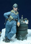 Waffen SS Officer smoking pipe Hungray 1945