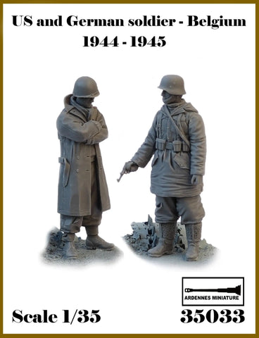 US &amp; German soldier Belgium 1944-45