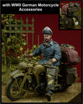 Lw Div Hermann Göring Offizier Motorrad fahrend & Motorrad Zubehör 1943-45
