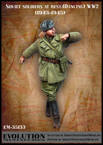Russian soldier at rest #3-dancing- 1943-45