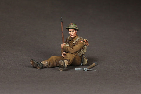 Birtish Infantry Man #4 at rest  WWII