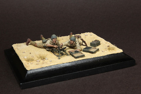 Italian 45mm Mortar Team North Africa WWII