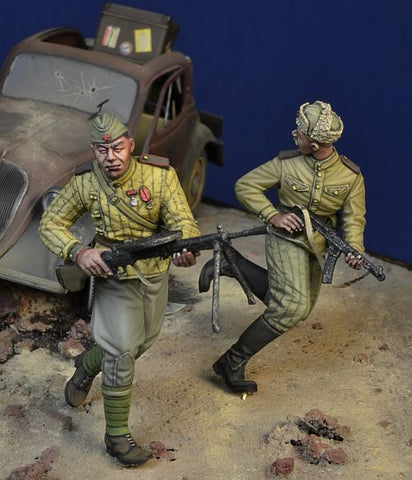 Rennende russische Soldaten Berlin 1945