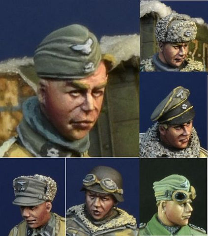 6 WSS Köpfe Set WWII