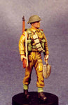 English soldier with rifle & spade