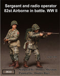 US Sergeant und Funker im Gefecht 82st Airborne WWII