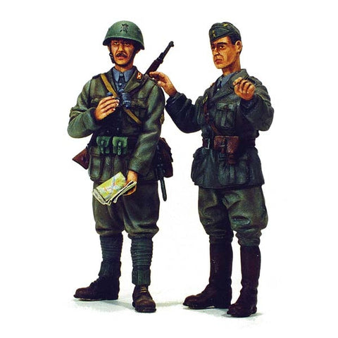 Italienischer Aufklärungsoffizier mit Soldat 1940-45